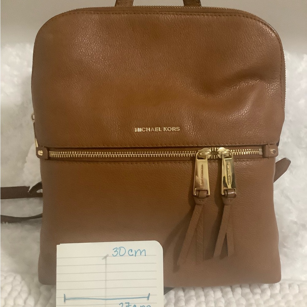 Michael Kors Brown Leather Backpack